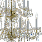 Crystorama - 1137-PB-CL-MWP - 12 Lumières Suspendu - Cristal traditionnel - Laiton poli