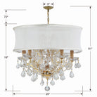 Crystorama - 4415-GD-SMW-CLM - Six Light Chandelier - Brentwood - Gold