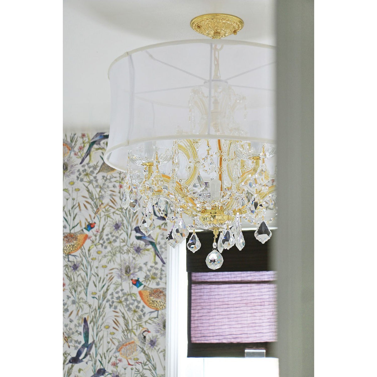 Crystorama - 4415-GD-SMW-CLM - Six Light Chandelier - Brentwood - Gold