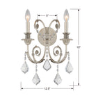 Crystorama - 5112-OS-CL-MWP - Two Light Wall Sconce - Regis - Olde Silver