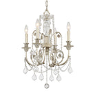 Crystorama - 5114-OS-CL-MWP - Mini lampe à quatre lumières Suspendu - Regis - Olde Silver