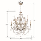 Crystorama - 5119-OS-CL-MWP - 12 Lumières Suspendu - Regis - Olde Silver