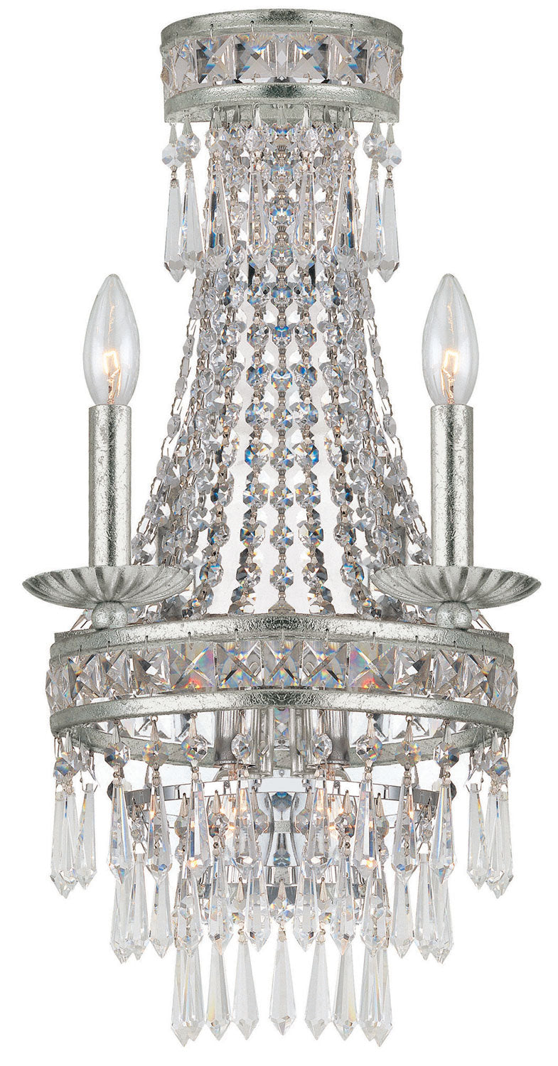 Crystorama - 5262-OS-CL-MWP - Deux lumières Murale - Mercer - Vieil Argent
