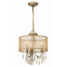 Crystorama - 5623-AB - Three Light Mini Chandelier - Hampton - Antique Brass