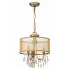 Crystorama - 5623-AB - Three Light Mini Chandelier - Hampton - Antique Brass
