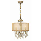 Crystorama - 5623-AB - Three Light Mini Chandelier - Hampton - Antique Brass