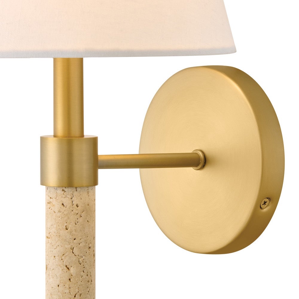 Applique murale Hinkley Lighting 47720LCB Bruna Travertine en laiton laqué