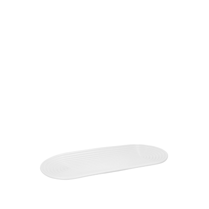 Lyngby Porcelæn 201469 Plat de service ovale Tura en blanc
