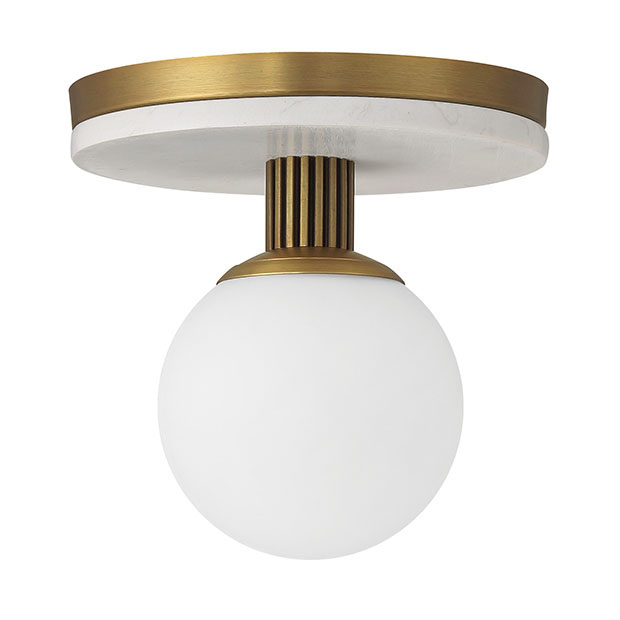 Eurofase 50187-010 Carnagie LED Flush Mount in Antique Brass