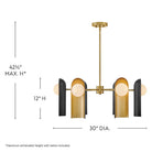 Lark 84236LCB-BK Zuri Tier in Lacquered Brass with Black accents