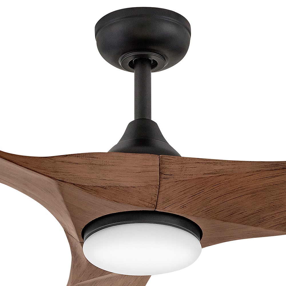 Luminaire intelligent à DEL Hinkley Lighting 903872FWB-LDD Swell Ventilateur  Noir mat / Noyer