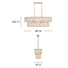 Fredrick Ramond FR41509PI Estie Alabaster Linéaire en Piastra Gold