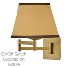 Hinkley Lighting 47510LCB Sonia Task Light Sconce in Lacquered Brass