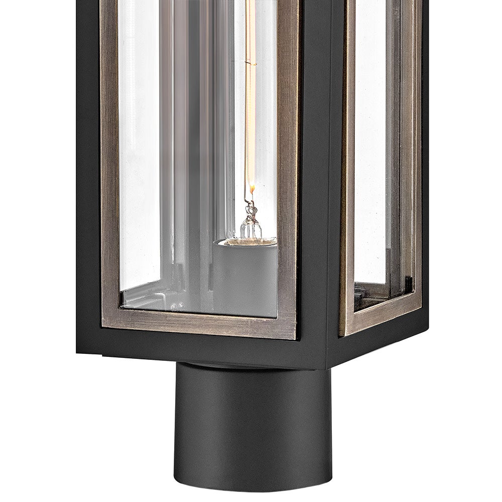 Hinkley Lighting 12981BK Shaw Post Mount Lantern in Black