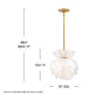 Fredrick Ramond FR46897UB Fleur Fantine Suspension en laiton non verni