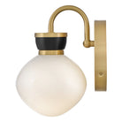 Meuble-lavabo Lucy de Lark (réf. 85590LCB-BK) en laiton laqué avec accents noirs