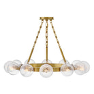 Fredrick Ramond FR30524LCB Coco Crackle Glass Chandelier in Lacquered Brass