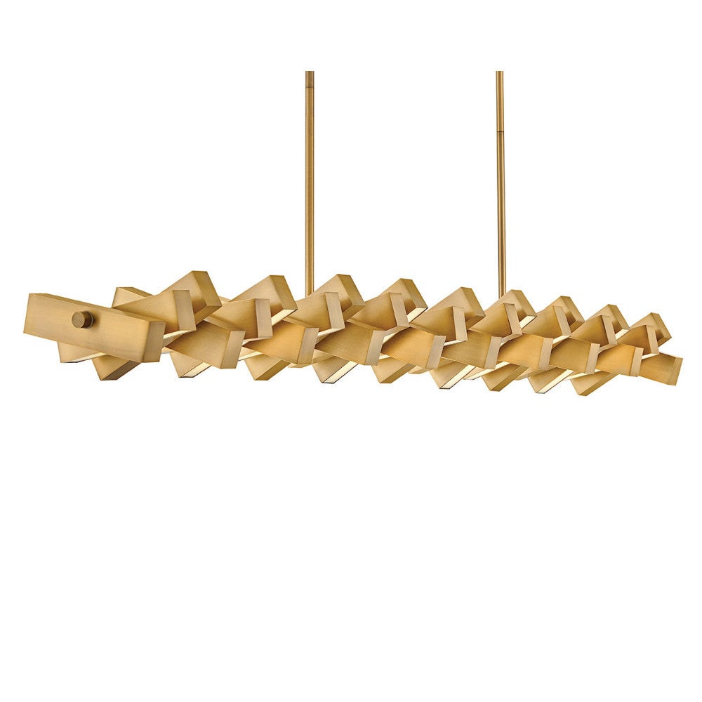 Fredrick Ramond FR42456LCB Stitch LED Linéaire Suspendu FR42456 en laiton laqué