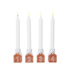 Kähler 693538 Porte-bougies de l'Avent en forme de pain d'épice, marron