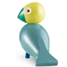 Kay Bojesen 39405 Figurine en bois oiseau chanteur turquoise/jaune