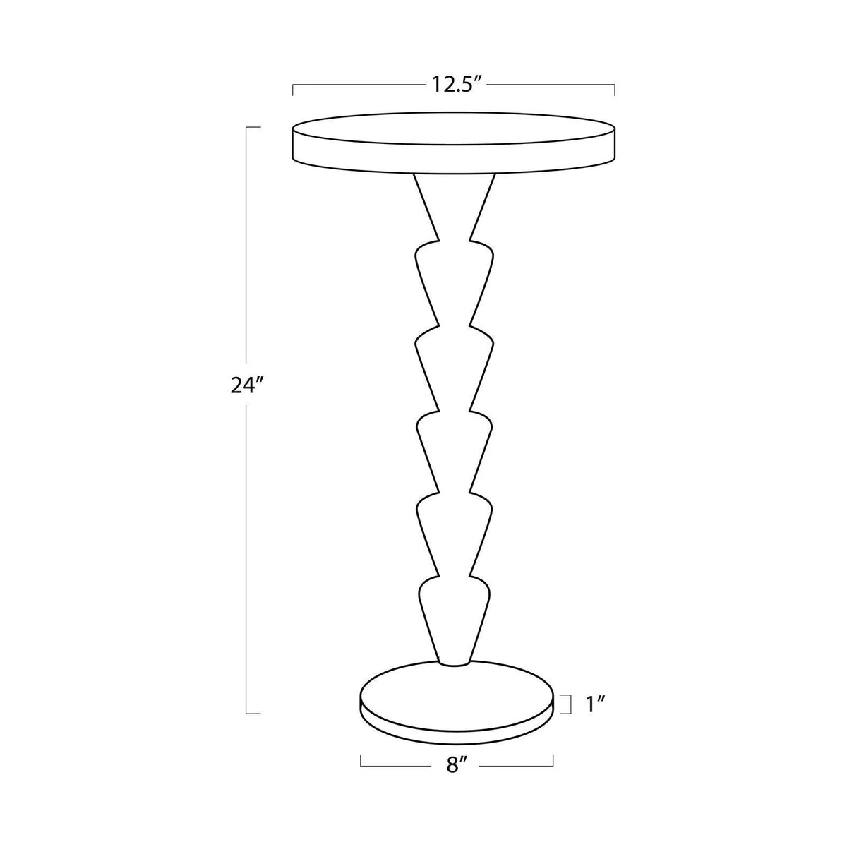 Table d'appoint Patricia Jade