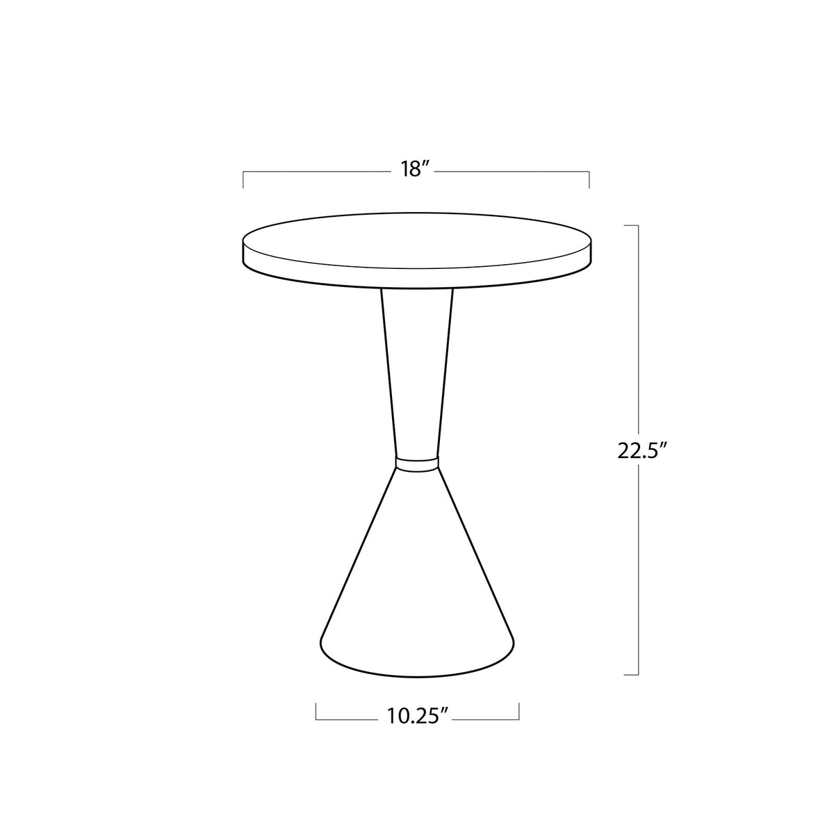 Gabe Leather Accent Table