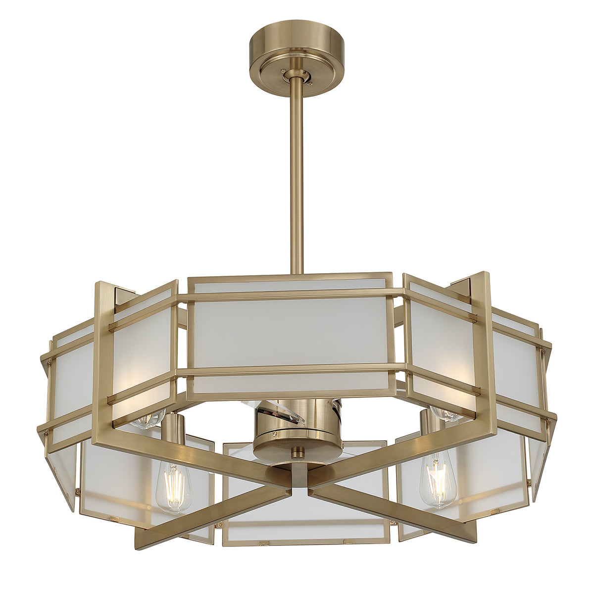 Savoy House 30-FD-495-127 Canterbury Fan D'Lier in Noble Brass