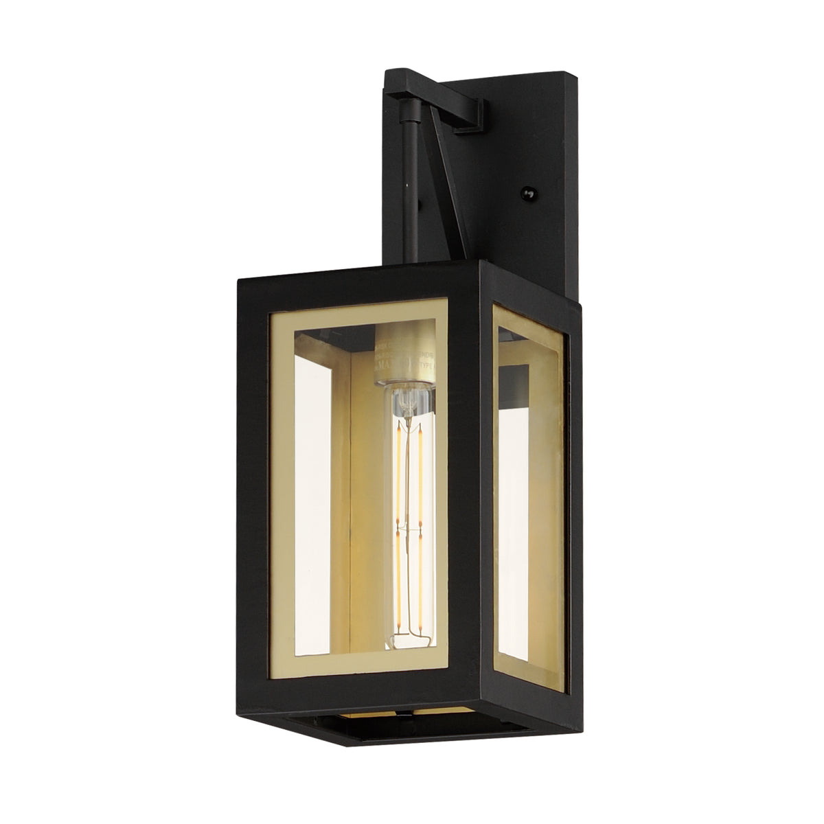 Maxim Lighting 30052CLBKGLD Neoclass One-Light Outdoor Sconce (30052) in Black / Gold