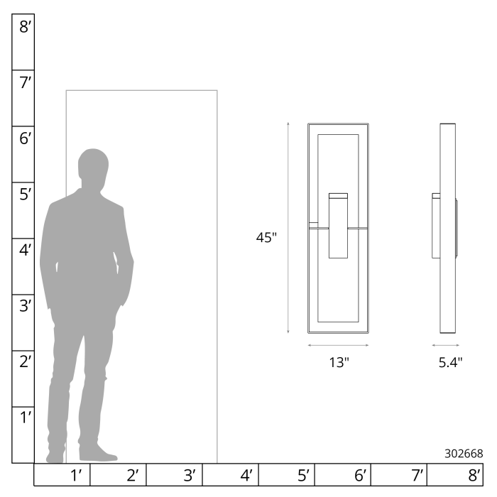 Applique murale d'extérieur extra haute et respectueuse de l'environnement Hubbardton Forge 302668 Shadow Box