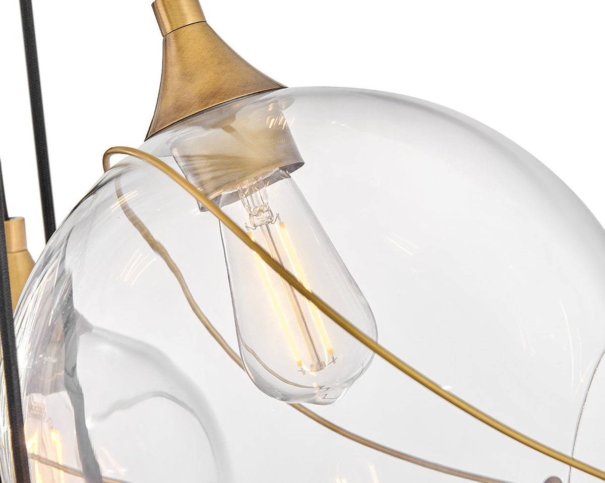 Hinkley Lighting 30309HBR Skye Multi Tier Pendant in Heritage Brass