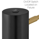 Applique murale articulée Lark 84620LCB-BK Casey en laiton laqué avec accents noirs et laiton laqué