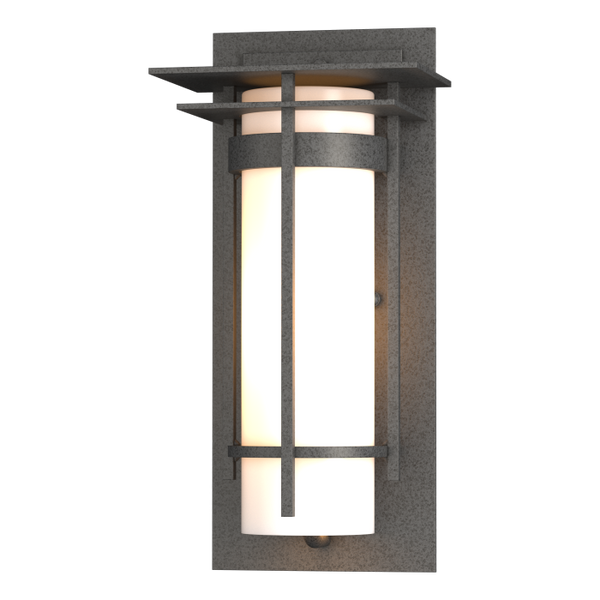 Banded with Top Plate Small Outdoor Sconce