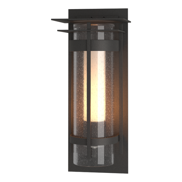 Torch with Top Plate Outdoor Sconce