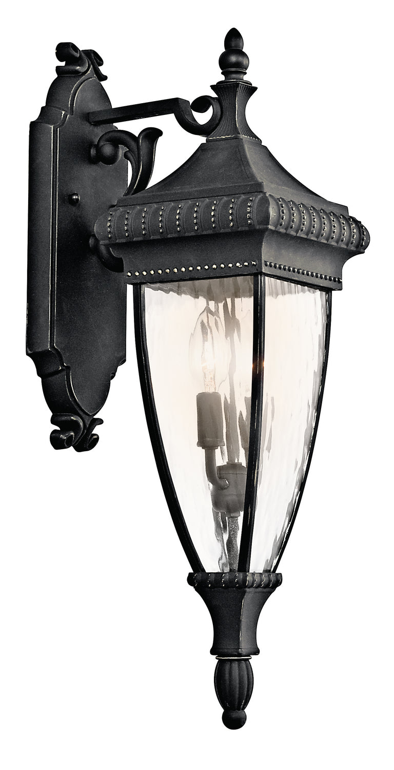 Montreal Lighting & Hardware 49131BKG Venetian Rain Two Light Outdoor Wall Mount
