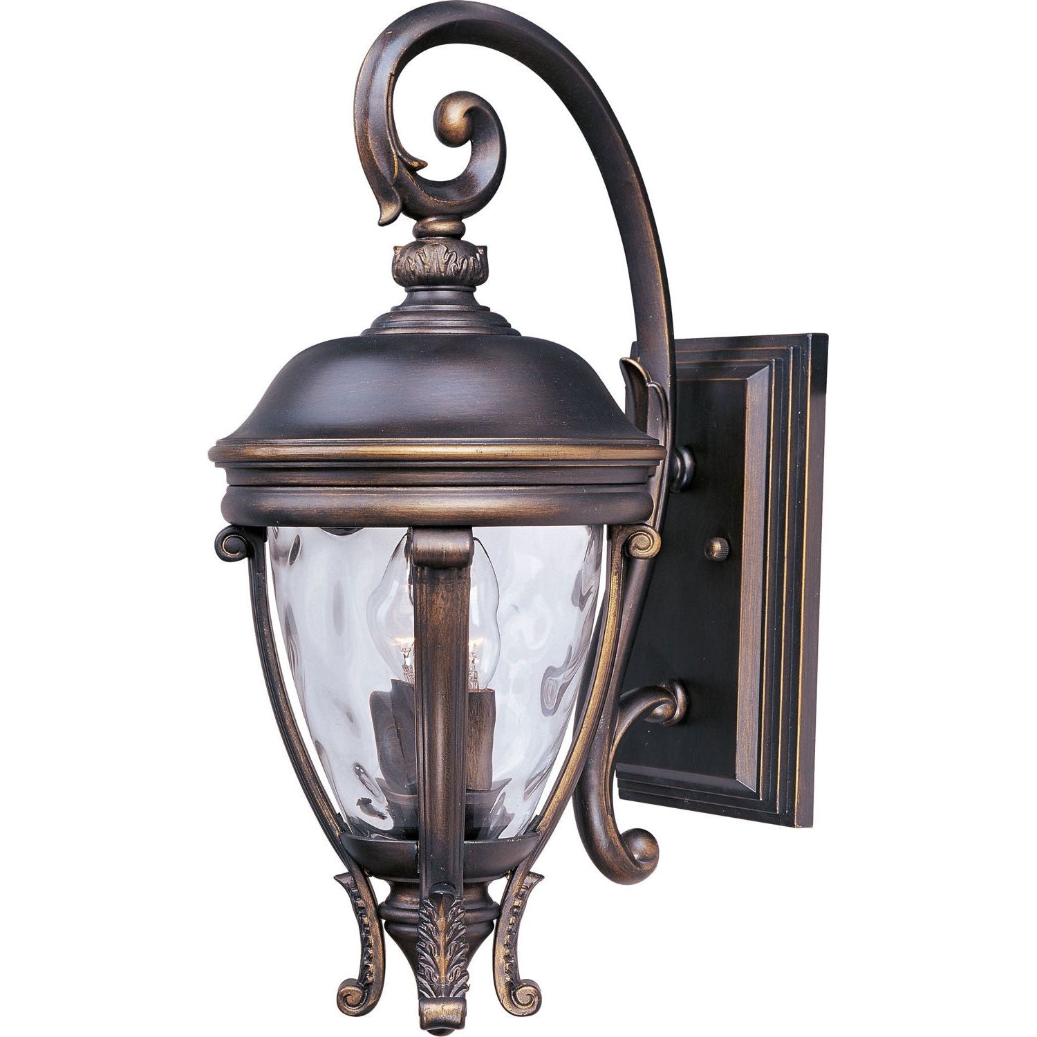 Maxim - 41424WGGO - Two Light Outdoor Wall Lantern - Camden VX - Golden Bronze