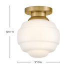 Lark 84321LCB Penny Flush Mount in Lacquered Brass