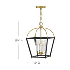 Lanterne Tate Lark 84277BK-LCB Suspension en noir