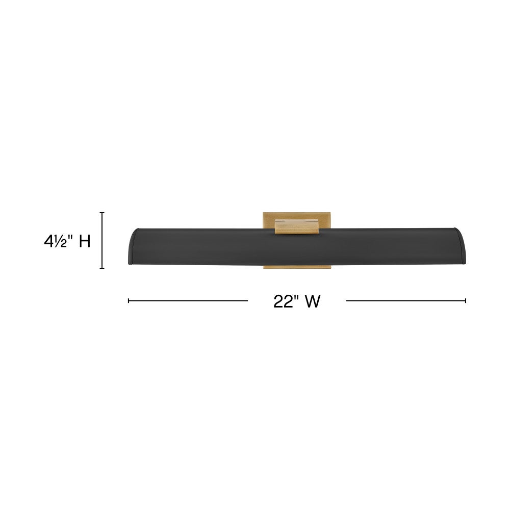 Hinkley Lighting 46074HB-BK Alston LED Art Light in Heritage Brass with Black accents