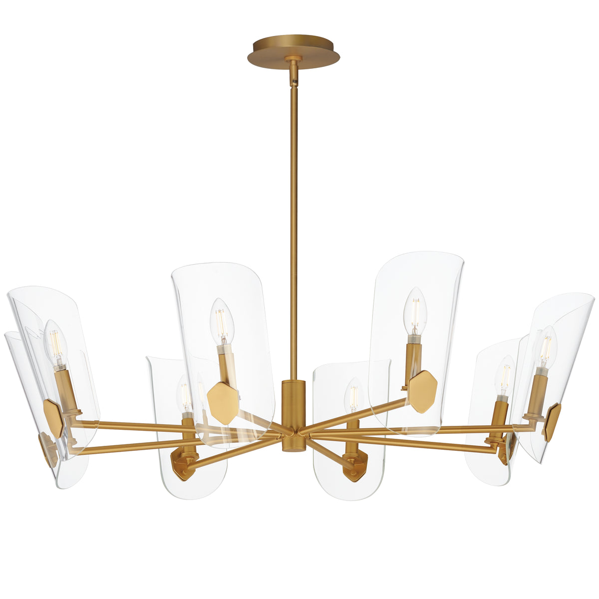 Maxim - 32358CLNAB - Eight Light Chandelier - Armory - Natural Aged Brass