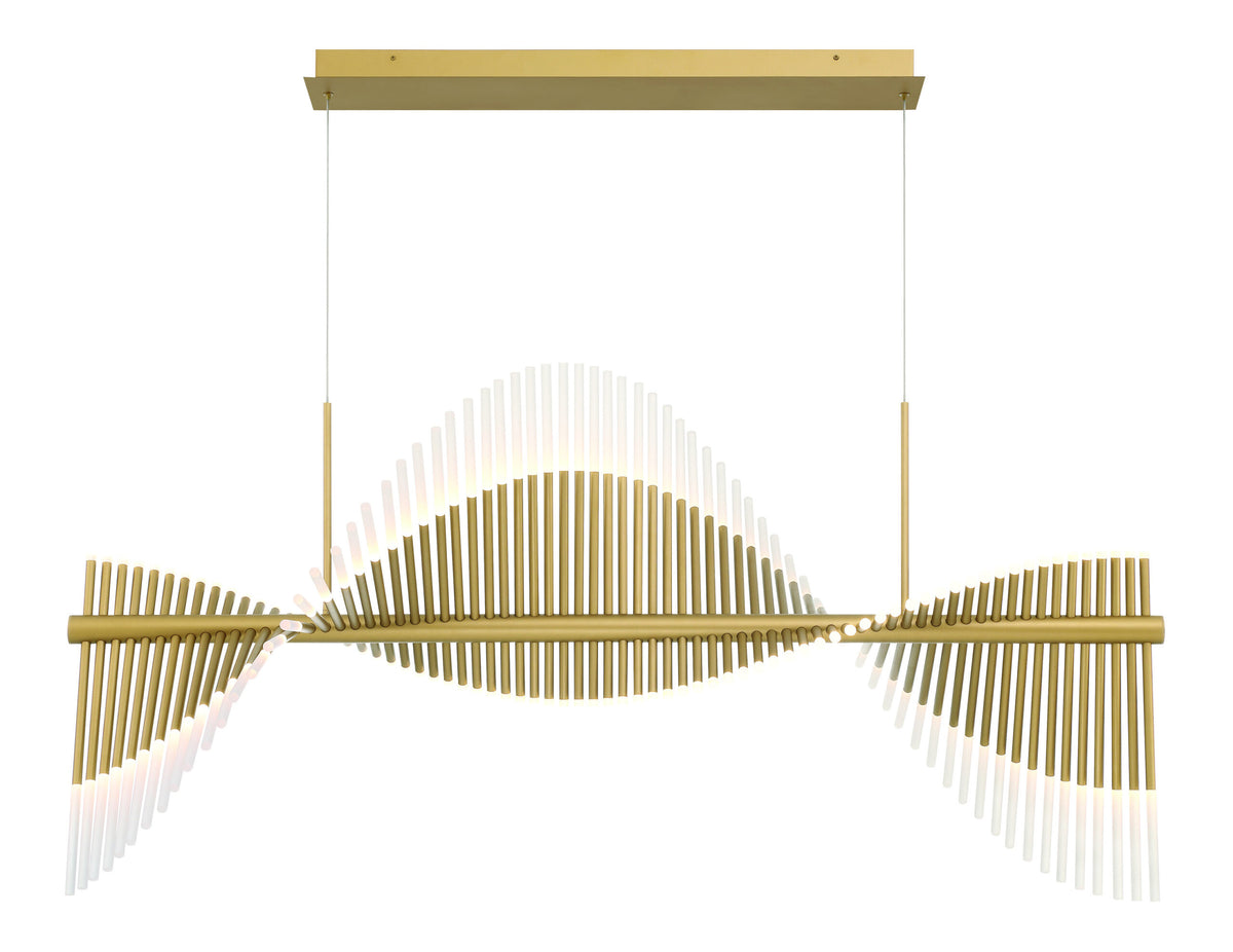 Eurofase 47126-015 Voltik LED Linear Chandelier in Gold
