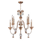 Lucas + McKearn - CH1111 - Eight Light Chandelier - Mignon - Gold, Silver/Cream