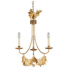 Lucas + McKearn - CH1159-3 - Three Light Mini Chandelier - Sweet Olive - Distressed Gold