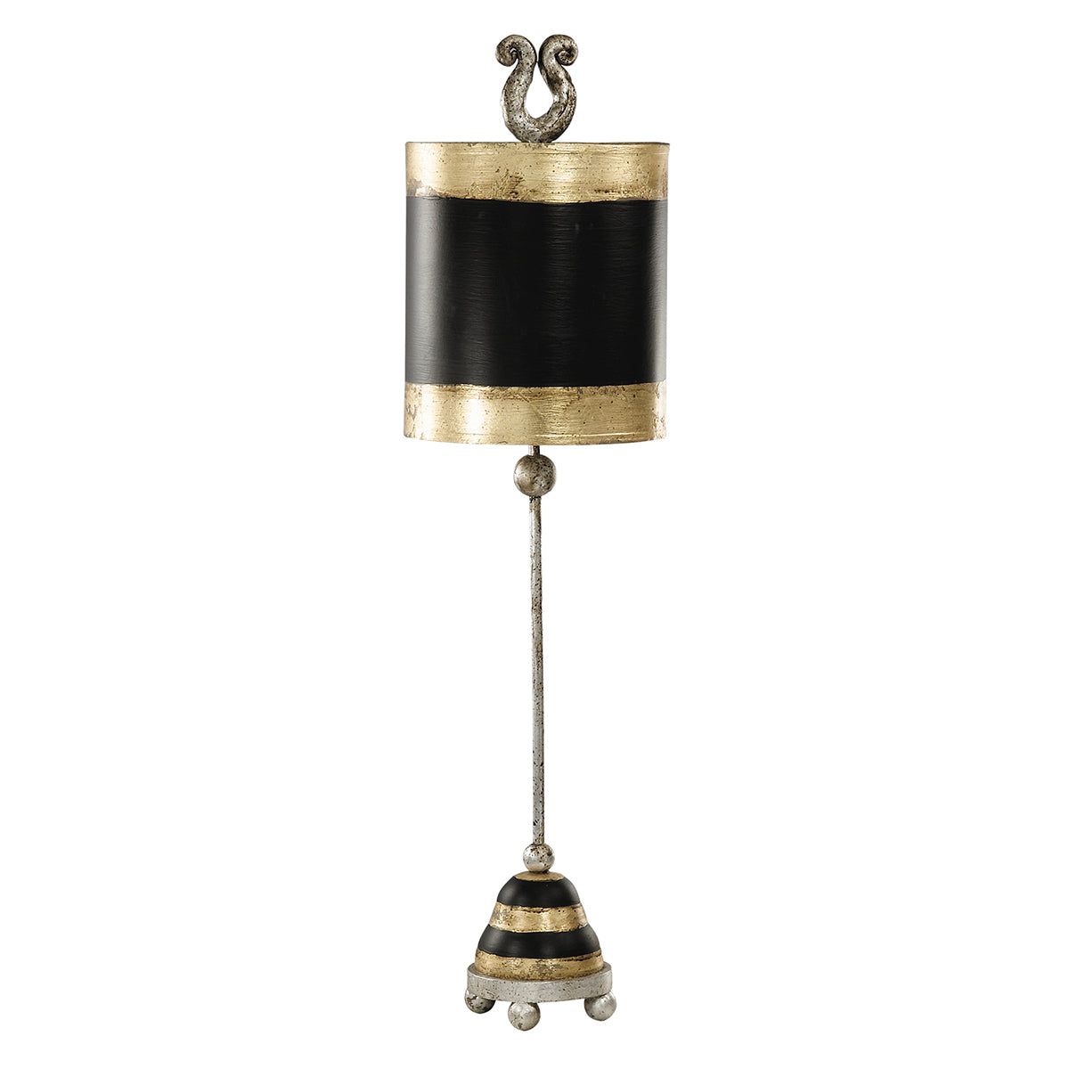 Lucas + McKearn - TA1023 - One Light Table Lamp - Phoenician - Silver Leaf Feet/Metal W/Black/Gold Leaf
