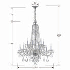 Crystorama - 1112-CH-CL-S - 12 Lumière Suspendu - Cristal traditionnel - Chrome poli