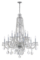 Crystorama - 1112-CH-CL-SAQ - 12 Lumières Suspendu - Cristal traditionnel - Chrome poli