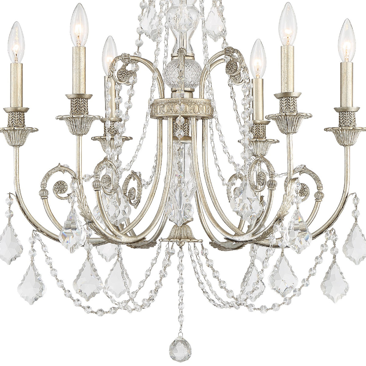 Crystorama - 5116-OS-CL-S - Six lumières Suspendu - Regis - Olde Silver