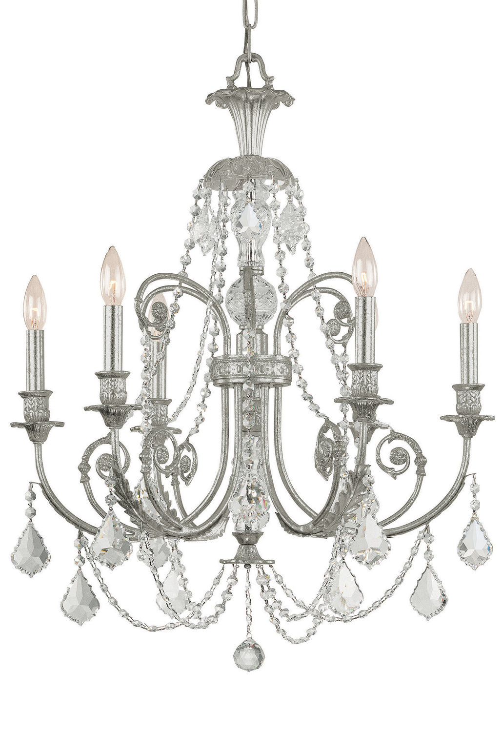 Crystorama - 5116-OS-CL-S - Six lumières Suspendu - Regis - Olde Silver