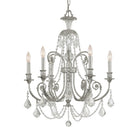 Crystorama - 5116-OS-CL-SAQ - Six lumières Suspendu - Regis - Olde Silver