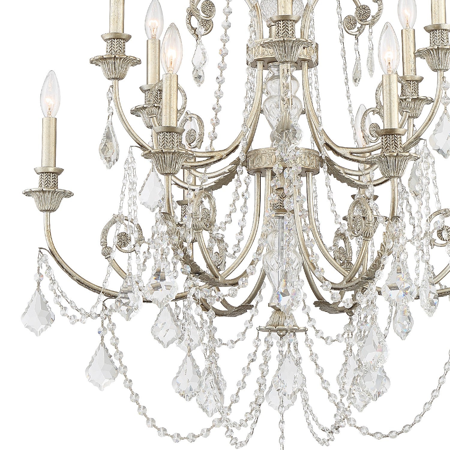 Crystorama - 5119-OS-CL-S - 12 Lumières Suspendu - Regis - Olde Silver