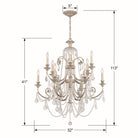 Crystorama - 5119-OS-CL-SAQ - 12 Lumières Suspendu - Regis - Olde Silver